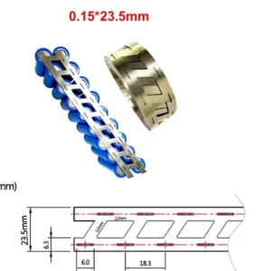 2P Çapraz Nikel Şerit 18650 Pil İçin 0.15mm Kalınlık 23.5mm Genişlik ve 18.3mm Aralık Petek Dizilim Uyumlu - Pilpunto