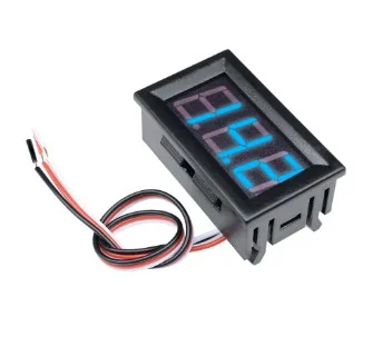 2 Kablolu Dijital Voltmetre Kırmızı LED Ekran DC 4.5-30V Panel Tip Gerilim Ölçer - Pilpunto