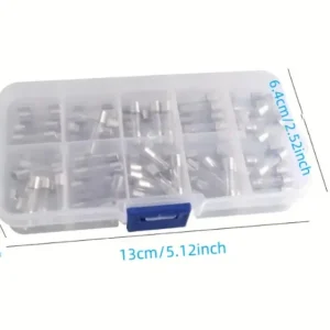 5x20mm Cam Sigorta Seti 100 Adet Karışık Kutu 0.2A-20A Arası Hızlı Sigorta Kit - Pilpunto