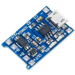 TP4056 Micro USB Lityum Pil Şarj Devresi Korumalı Modül 1A 5V Ölçüleri ve Bağlantı Noktaları - Pilpunto